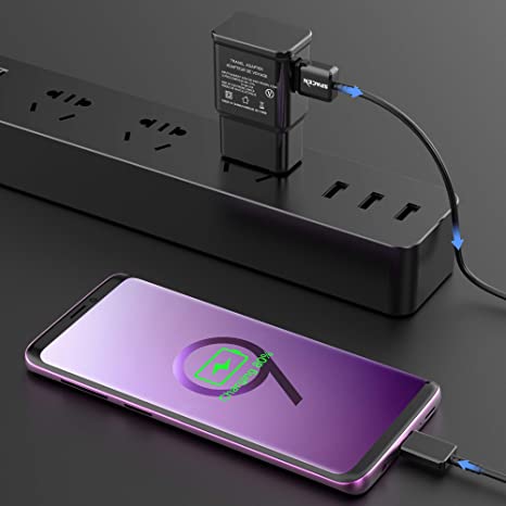 Galaxy S9, Adaptive Fast Charging Wall Charger Kit Set with USB-C Cable, Compatible with Samsung Galaxy S10/ S8/ S9 + Note8/ Note9