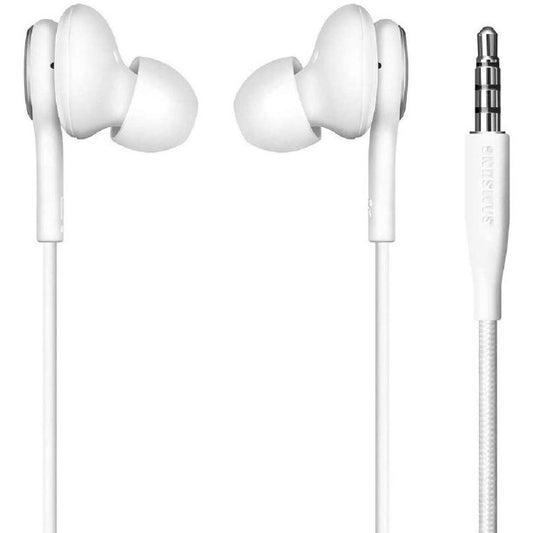 Premium White Wired Earbud Stereo In-Ear Headphones with in-line Remote & Microphone Compatible with Samsung Galaxy S5 Active