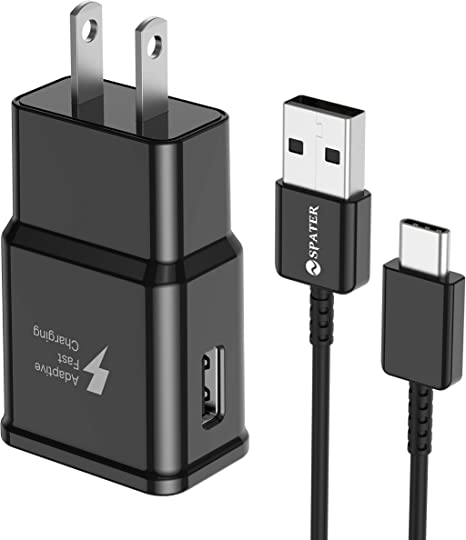 Galaxy S9, Adaptive Fast Charging Wall Charger Kit Set with USB-C Cable, Compatible with Samsung Galaxy S10/ S8/ S9 + Note8/ Note9